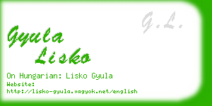 gyula lisko business card